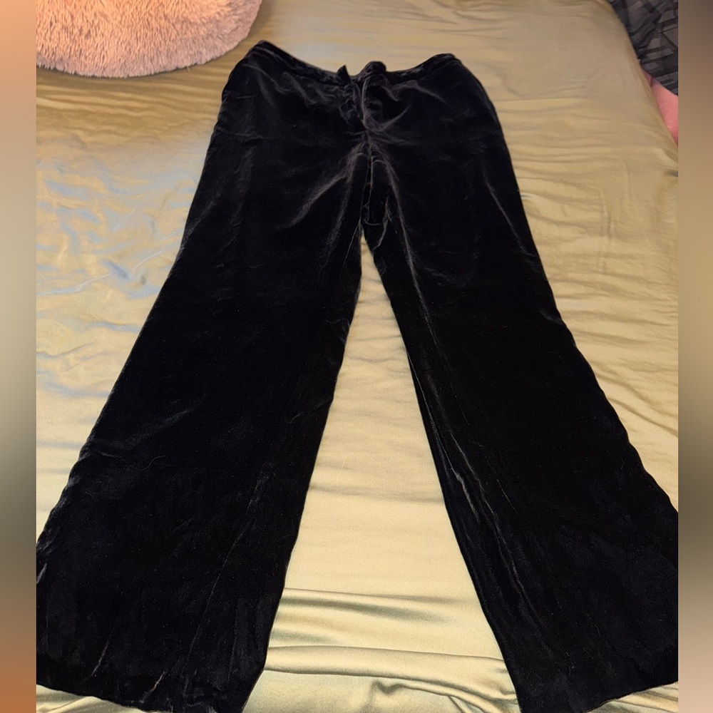 INC International Concepts Black Velvet pants